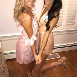 Nude lace up / tie up heels